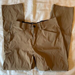 Orvis Mens Tan Stretch Water Repellent Pants 34 x 31